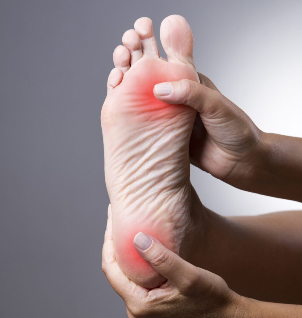 Massage of female feet